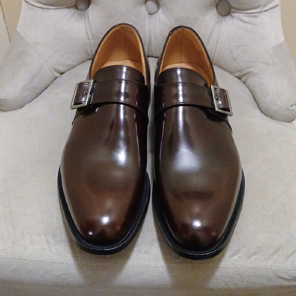 Church's Burgundy Polished Binder Monk Strap Shoes - Picture 5 of 12